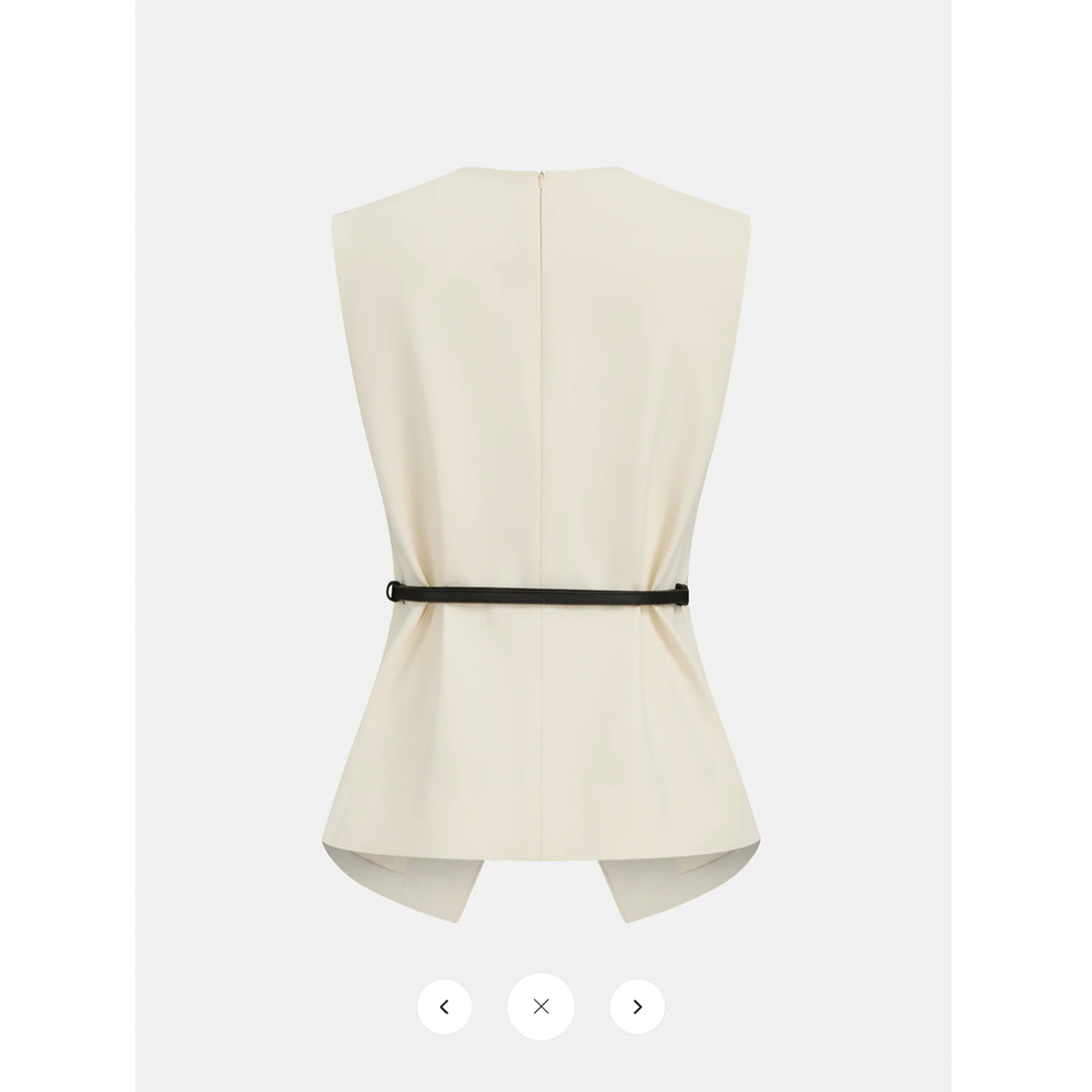 - NWT Commense Sleeveless Belted Top & Pleated Pants Set Sz M - Picture 3 of 10